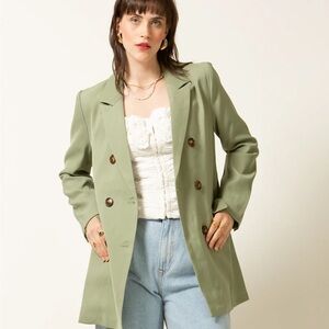 French mauve Emory blazer - Sage Green Small